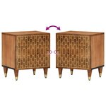 vidaXL Table de chevet 40x33x46 cm Bois de manguier solide