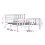 vidaXL Cadre de lit sans matelas bois massif 160x200 cm