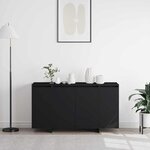 vidaXL Buffet Noir 135 x 41 x 69 cm Bois d'ingénierie