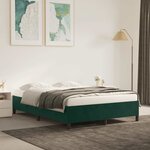 vidaXL Cadre de lit sans matelas vert foncé 140x200 cm velours