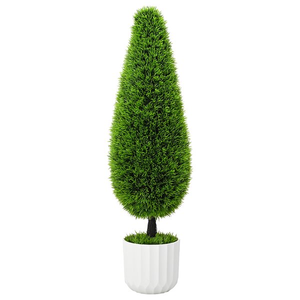 Plante artificielle Topiaire Pin avec pot 24x90 cm Vert