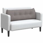 vidaXL Coussin de Dos Taupe 140 x 24 x 50 cm tissu