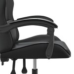 vidaXL Chaise de jeu pivotante Noir Similicuir
