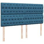 vidaXL Sommier à lattes de lit et matelas Bleu 200x200 cm velours