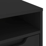 vidaXL Meuble TV VISNES noir 60x40x38 cm bois d'ingénierie