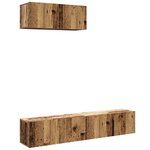 vidaXL Ensemble de meuble TV mural 3 Pièces vieux bois bois d'ingénierie