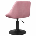 vidaXL Chaises pivotantes à manger lot de 2 Rose Velours