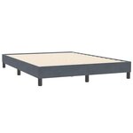 vidaXL Cadre de lit sans matelas gris foncé 160x210 cm velours