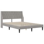 vidaXL Cadre de lit avec tête de lit Gris clair 140 x 200 cm Velours