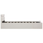 vidaXL Cadre de lit à rangement avec LED blanc similicuir 120x200 cm