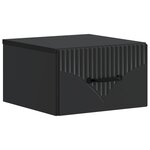 vidaXL Cabinet de chevet mural 2 Pièces Noir 34 5 x 33 x 20 cm