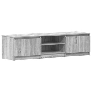 vidaXL Meuble TV Sonoma gris 140x40x35 5 cm Bois d'ingénierie