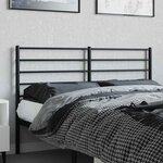 vidaXL Tête de lit de remplacement métal noir 120 cm