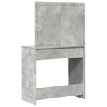 vidaXL Coiffeuse Gris béton 78.5 x 41 x 135 cm Bois d'ingénierie