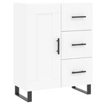 vidaXL Buffet haut Blanc 69 5x34x180 cm Bois d'ingénierie