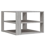 vidaXL Table basse sonoma gris 58x58x40 cm bois d'ingénierie