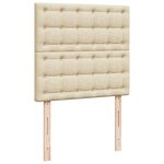 vidaXL Sommier à lattes de lit avec matelas Crème 80x200 cm Tissu