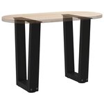 vidaXL Pieds de table basse en forme de V 2 pièces Noir 28 x (42-43 3) cm Acier