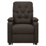 vidaXL Fauteuil de massage Marron foncé Tissu