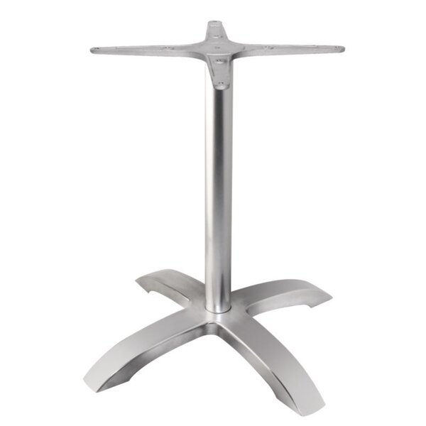 Pied de table base 4 branches aluminium brossé - bolero -  - aluminium 660x660x680mm