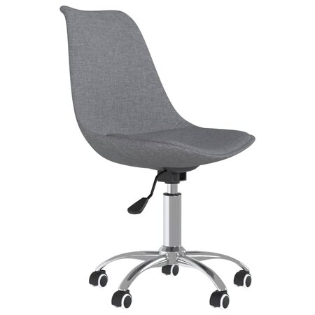 vidaXL Chaise pivotante de salle à manger Gris clair Tissu