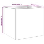 vidaXL Jardinière anthracite 42x40x39 cm acier laminé à froid