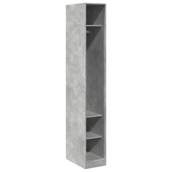 vidaXL Garde-robe gris béton 30x50x200 cm bois d'ingénierie