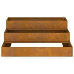 vidaXL Cache-pot de jardin Rouillé 90 x 90 x 35 cm