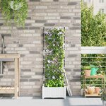 vidaXL Jardinière avec treillis blanche 40x40x125 5 cm