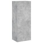 vidaXL Meuble TV mural gris béton 40 5x30x102 cm bois d'ingénierie