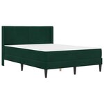 vidaXL Cadre de lit avec matelas Vert foncé 140 x 200 cm Velours