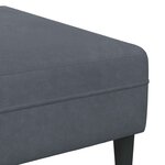vidaXL Canapé en velours avec coussin 3 Pièces Gris foncé 208 cm Velours