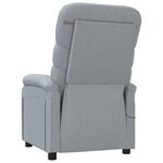 vidaXL Fauteuil de massage Gris clair Tissu