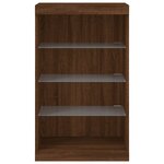 vidaXL Buffet avec lumières LED chêne marron 60 5x37x100 cm