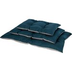 Matelas de sol réversible 75 x 115 cm - Coussin Ely - Gris/petrol