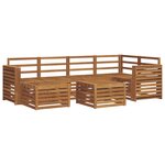 vidaXL Ensemble de canapé d'angle 7 Pièces Naturel Bois d'Acacia Massif