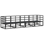 vidaXL Ensemble de canapé de jardin 4 pc Noir Métal