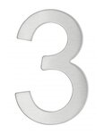 THIRARD - Chiffre 3 adhésif  inox  H.76mm