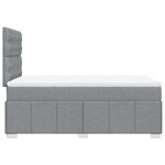 vidaXL Sommier à lattes de lit avec matelas Gris clair 120x200cm Tissu