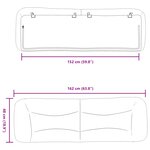 vidaXL Coussin de tête de lit noir 152 cm similicuir