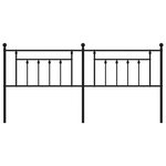 vidaXL Tête de lit métal noir 193 cm