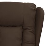 vidaXL Fauteuil de massage électrique Marron Similicuir