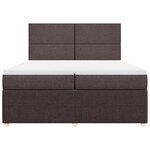 vidaXL Sommier à lattes de lit avec matelas Marron foncé 200x200 cm