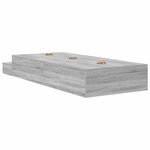 vidaXL Cadre de lit avec rangement Gris Sonoma 90 cm Bois d'ingénierie