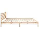 vidaXL Cadre de lit Marron 180 x 210 cm Bois de pin massif