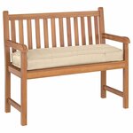 vidaXL Coussin pour banc de palette Beige 120 x 40 x 8 cm Tissu Oxford