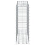 vidaXL Paniers à gabions arqués 14 Pièces 200x50x140/160 cm Fer galvanisé