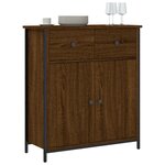 vidaXL Buffet chêne marron 70x30x80 cm bois d'ingénierie