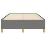 vidaXL Cadre de lit sans matelas gris foncé 120x190 cm tissu