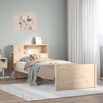 vidaXL Lit bibliothèque sans matelas 100x200 cm bois massif de pin